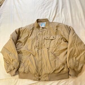 Vintage William Barry Struggle Gear Bomber‎ Jacket Full Zip Padded Large